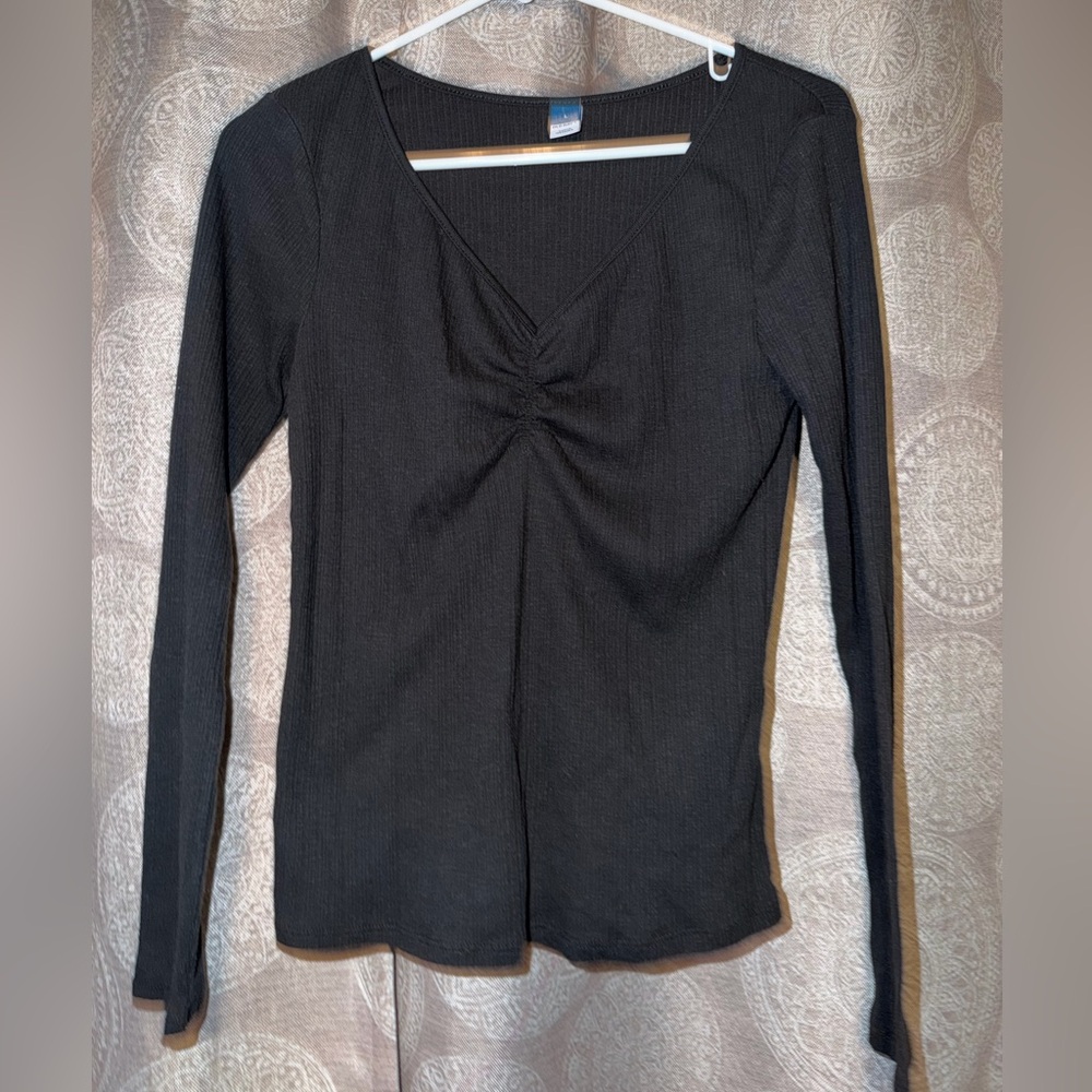 Old Navy Black Long Sleeve Women's Top